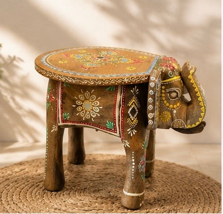 Elephant Table Embossed Pianted 12'Inch