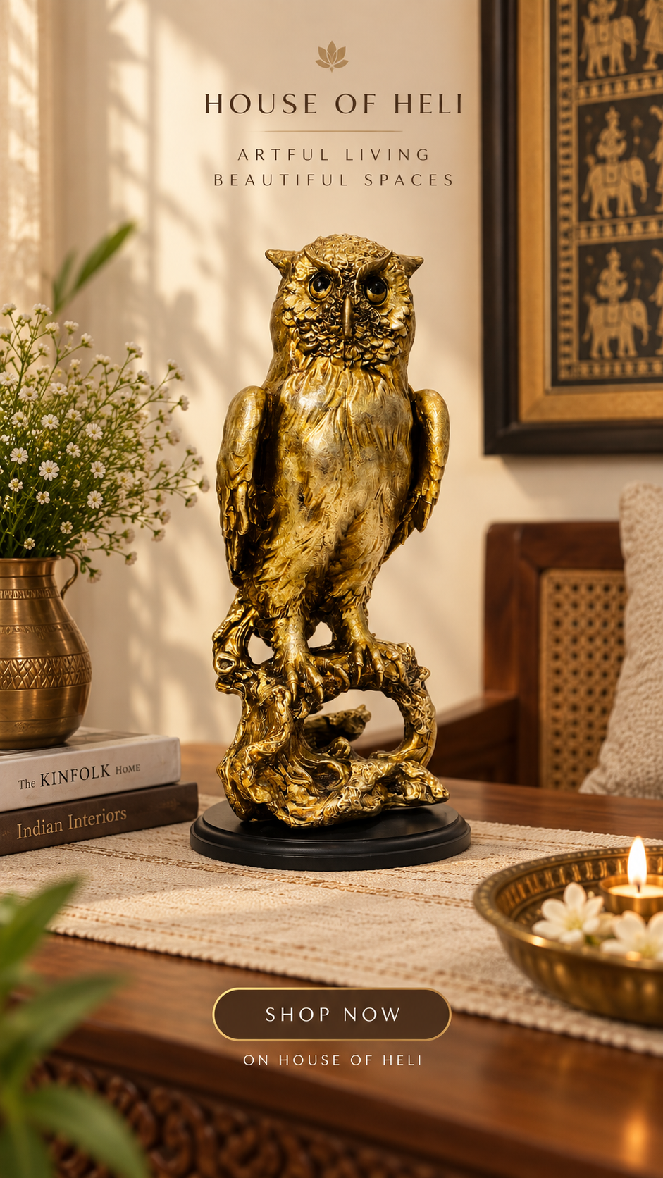 Resin Owl 17 Inch