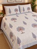 Double Bed King Size Pure Cotton Bedsheet 7*9 ft