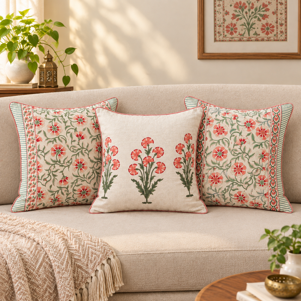 Cotton Cushion Cover Set Of 3