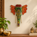Wooden Elephant Head - 12 Inch