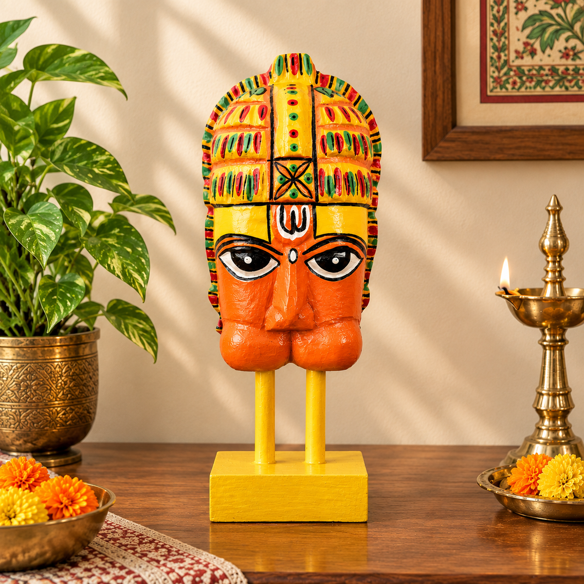 Wooden Hanuman Statue 8 Inch