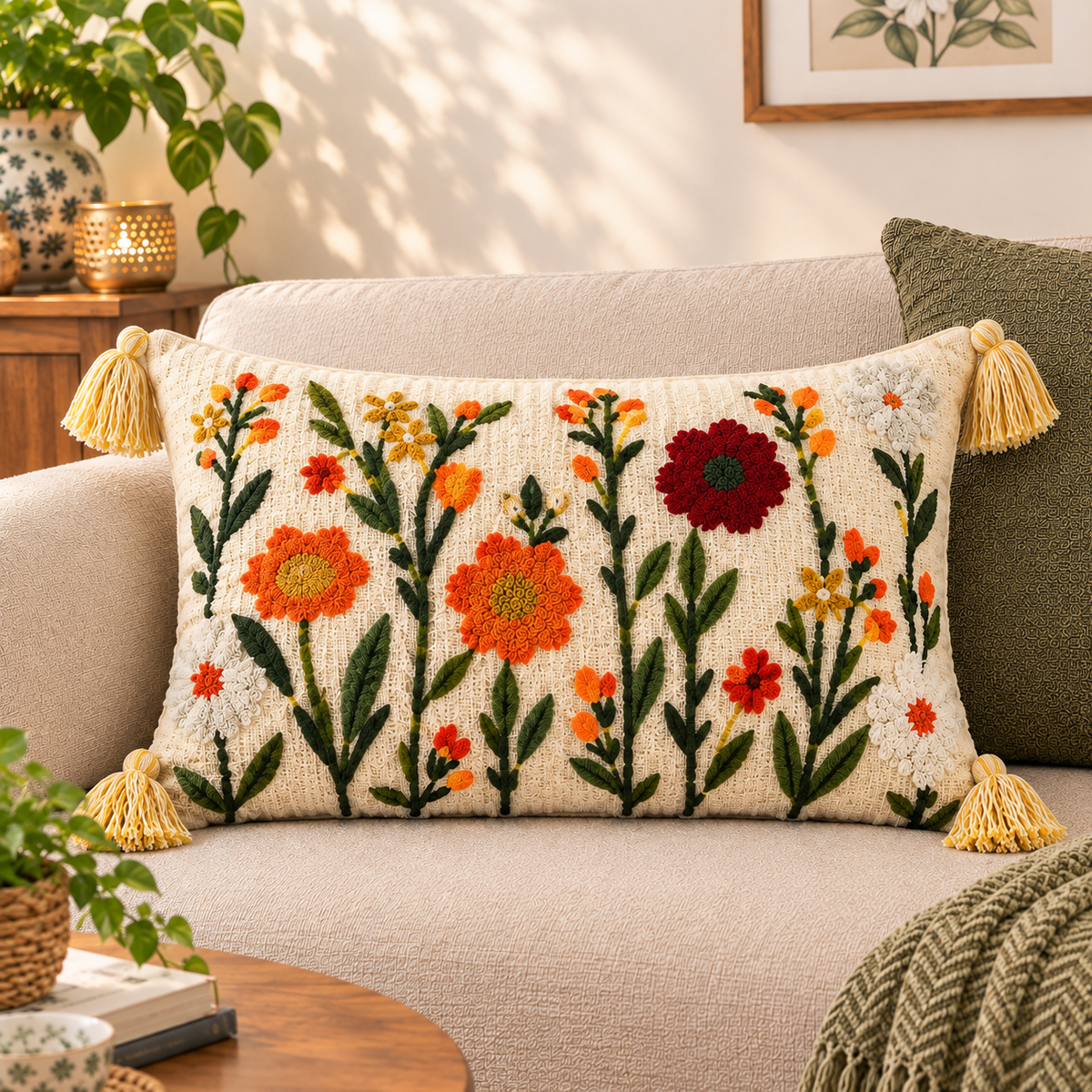 Tufted Lumber Cushion Cover