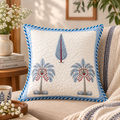 Sanganeri Block Printed Quilted Cushion Covers Set of 5
