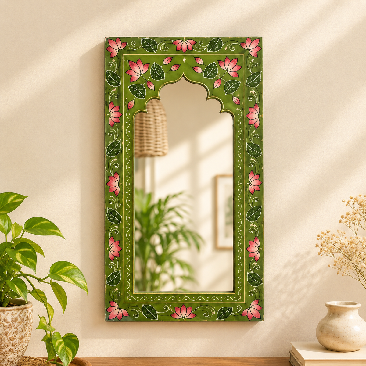 Wooden Handpainted Mirror Frame