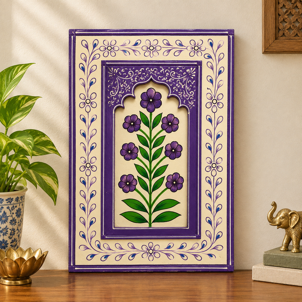 Wooden Floral Handpainted Frames Set of 6