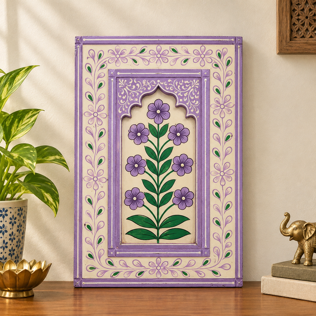 Wooden Floral Handpainted Frames Set of 6