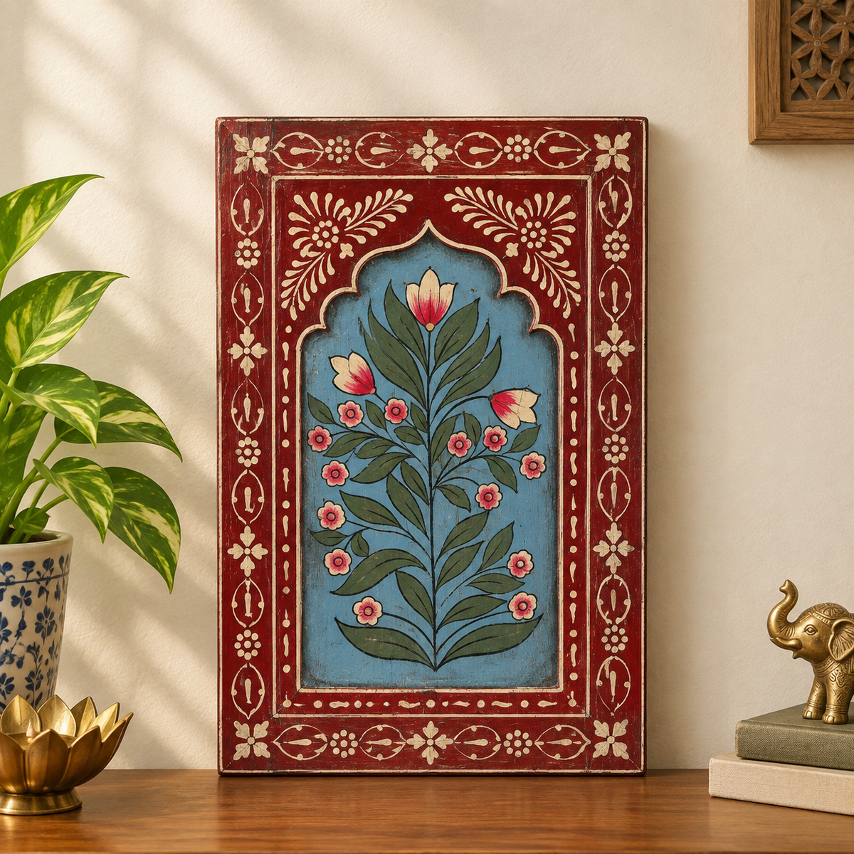 Wooden Handpainted Frame Antique