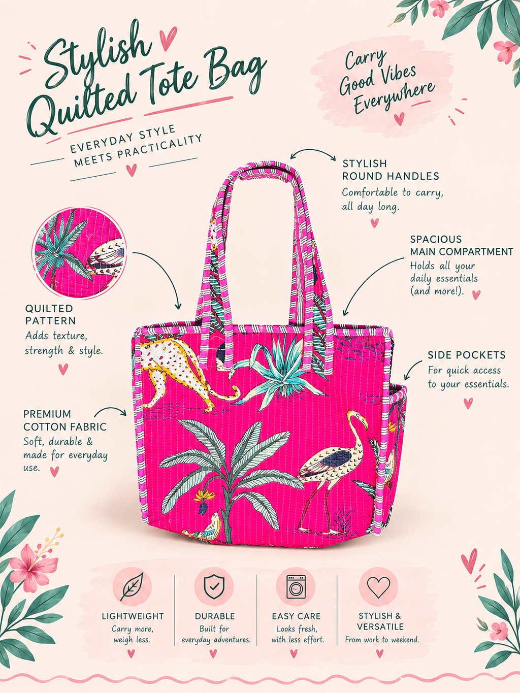 Tote Bag Small 8 Inch With Zip