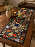 Patchwork Table Runner Black