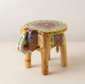Elephant Table Pichwai Painted 12'Inch