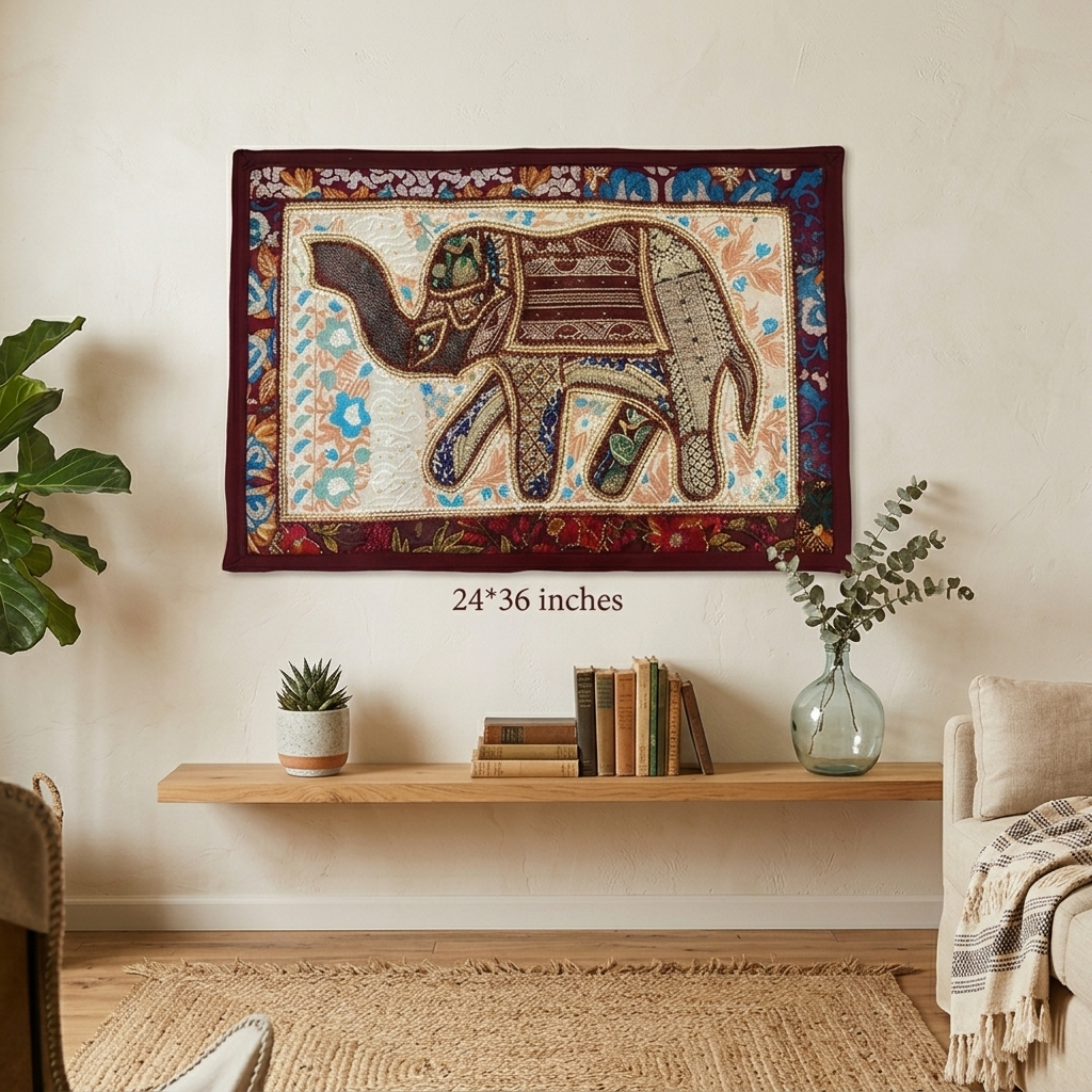 Patchwork Elephant Wall Hanging