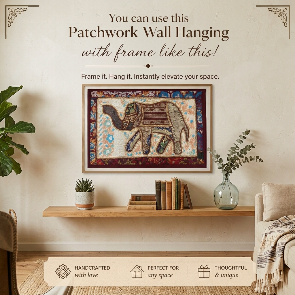 Patchwork Elephant Wall Hanging