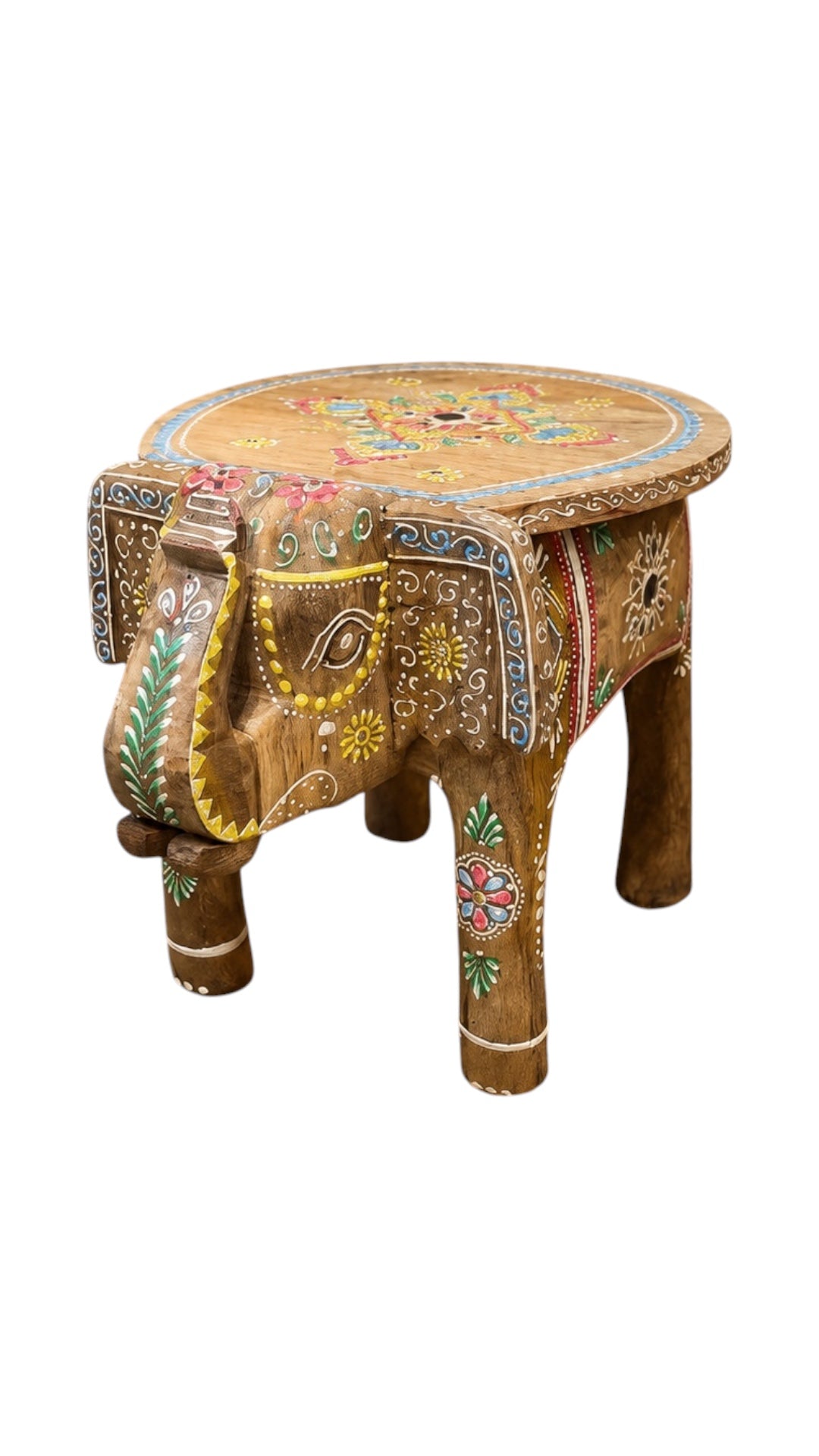 Elephant Table Embossed Pianted 12'Inch