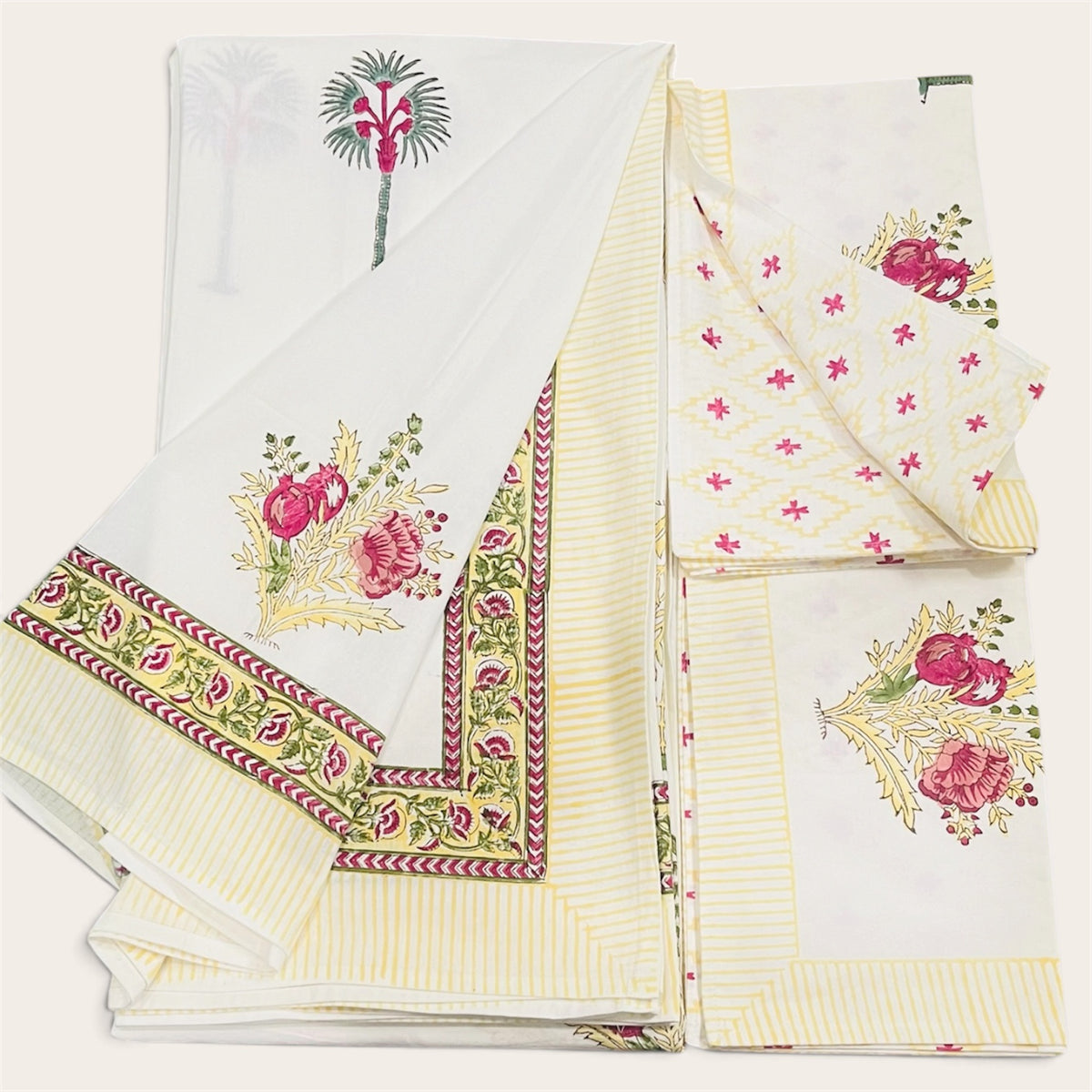 Double Bed King Size Pure Cotton Bedsheet 9*9 ft