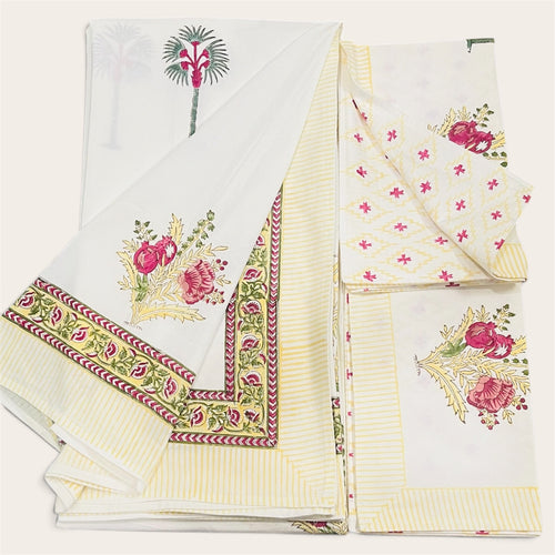 Double Bed King Size Pure Cotton Bedsheet 9*9 ft